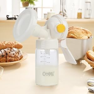COMI Wide Neck Glass Breastmilk Collection n Storage Bottle, 6oz with Screw Ring Sealing Disk; Re-markable Sealing Disc. BPA Free, Fits Breast Pumps & Nipples (Pink Lids)