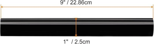 HARFINGTON Acrylic Clay Roller 9 Inch x 1 Inch Solid Non-Stick Plastic Round Tube Roller Polymer Clay Rod Fondant Rolling Pin for Shaping, Sculpting, Modeling DIY Crafts, Black