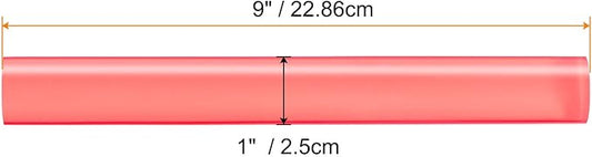 HARFINGTON Acrylic Clay Roller 9 Inch x 1 Inch Solid Non-Stick Plastic Round Tube Roller Polymer Clay Rod Fondant Rolling Pin for Shaping, Sculpting, Modeling DIY Crafts, Pink