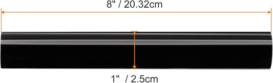 HARFINGTON Acrylic Clay Roller 8 Inch x 1 Inch Solid Non-Stick Plastic Round Tube Roller Polymer Clay Rod Fondant Rolling Pin for Shaping, Sculpting, Modeling DIY Crafts, Black