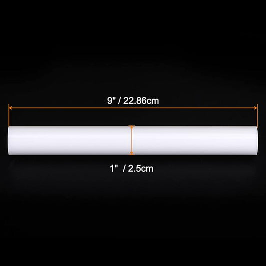 HARFINGTON Acrylic Clay Roller 9 Inch x 1 Inch Solid Non-Stick Plastic Round Tube Roller Polymer Clay Rod Fondant Rolling Pin for Shaping, Sculpting, Modeling DIY Crafts, White