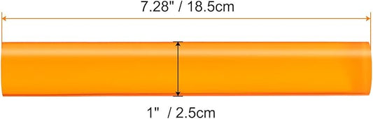 HARFINGTON Acrylic Clay Roller 7.28 Inch x 1 Inch Solid Non-Stick Plastic Round Tube Roller Polymer Clay Rod Fondant Rolling Pin for Shaping, Sculpting, Modeling DIY Crafts, Orange