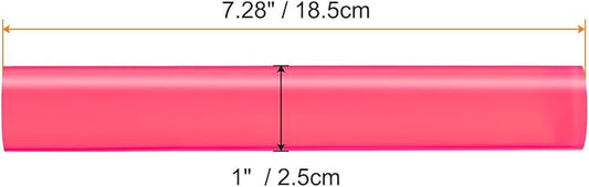 HARFINGTON Acrylic Clay Roller 7.28 Inch x 1 Inch Solid Non-Stick Plastic Round Tube Roller Polymer Clay Rod Fondant Rolling Pin for Shaping, Sculpting, Modeling DIY Crafts, Rose Red