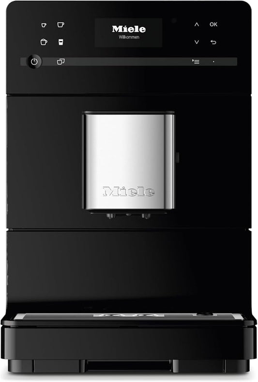 Miele CM 5300 Automatic Bean-to-Cup Coffee Maker - With OneTouch for Two, AromaticSystem, Individual Profile Settings, and Cleaning Programs, in Obsidian Black
