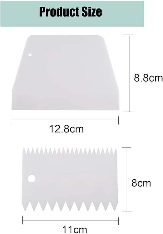 Dough Scraper Plastic Bench Scraper, Dough Scraper Tool Dough Cutter, Flexible Bench Scraper for Making Bread Pizza, 4 PCS