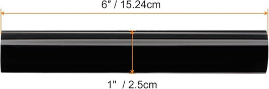 HARFINGTON Acrylic Clay Roller 6 Inch x 1 Inch Solid Non-Stick Plastic Round Tube Roller Polymer Clay Rod Fondant Rolling Pin for Shaping, Sculpting, Modeling DIY Crafts, Black