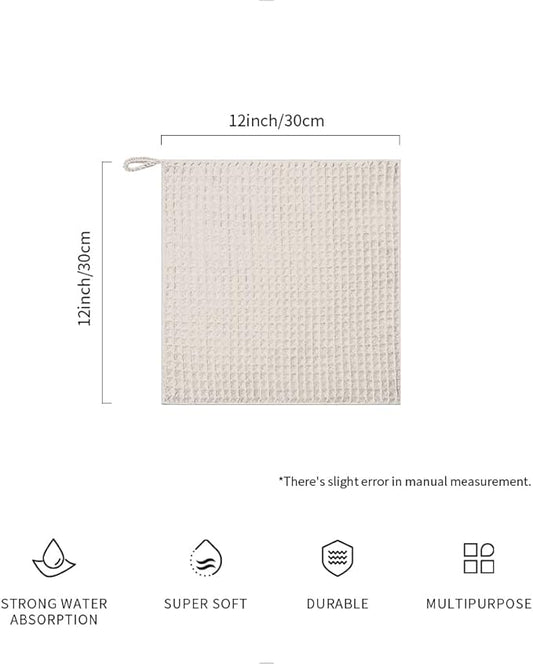 Barista Micro Cloth 4 Pack - watchget Microfiber Barista Cleaning Towels Coffee Cleaning Accessories for Espresso Machine, Steam Wand, Countertop, Khaki(12"x12")