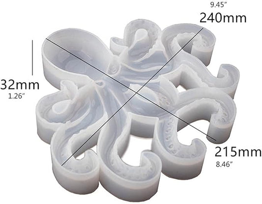 Octopus Resin Mold, Gasusen 3D Large Sea Animals Octopus Silicone Molds for Epoxy Resin Casting, Wall Hanging Ornaments, Home Decor, Halloween Christmas Gifts, DIY Craft