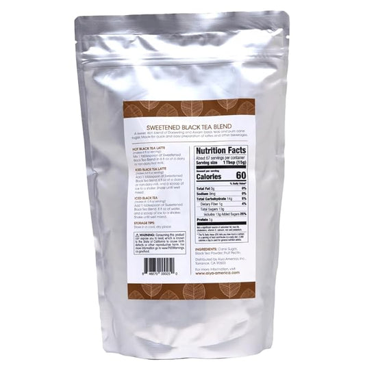 Aiya Sweetened Black Tea Blend | Indian Black Tea with Cane Sugar | Quick & Easy Mix for Lattes, Smoothies | 1kg Bag (2.2 lbs)