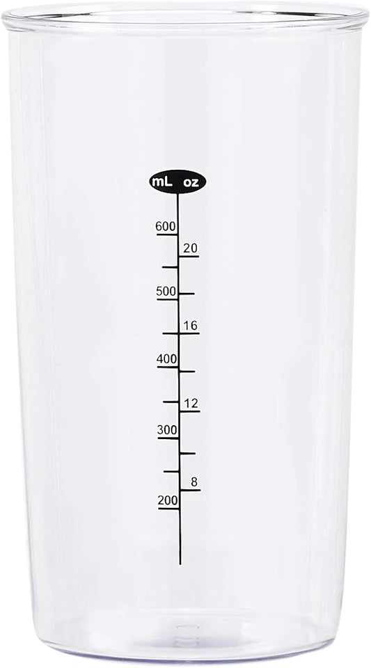 Amazon Basics Multi-Speed Immersion Hand Blender for Kitchen Mixing, Smoothies, Soups, 500 Watt Powerful, with Blending Stick, Whisk, Chopper and Beaker, Silver