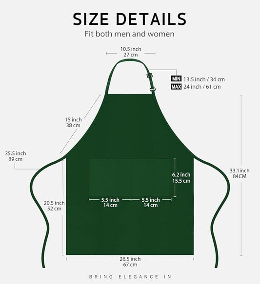 Syntus 12 Pack Bib Apron, Unisex Aprons Adjustable Waterdrop Resistant with 2 Pockets Cooking Kitchen Apron for Chef, BBQ Drawing Apron Bulk, Multi-Color