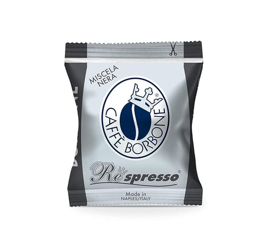 Caffe Borbone Nespresso Compatible Coffee Pods, Black Blend, Medium Roast, Arabica and Robusta Blend, Intense and Robust - NOT compatible with Vertuo - 100 Count