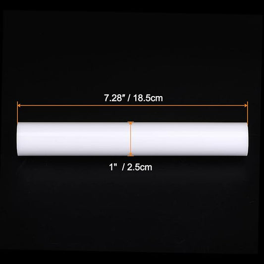 HARFINGTON Acrylic Clay Roller 7.28 Inch x 1 Inch Solid Non-Stick Plastic Round Tube Roller Polymer Clay Rod Fondant Rolling Pin for Shaping, Sculpting, Modeling DIY Crafts, White