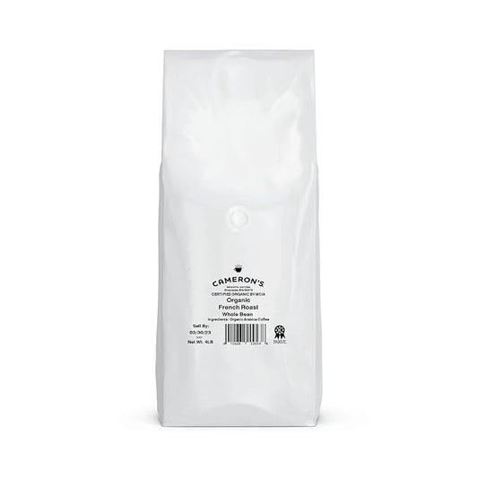Cameron's Coffee Roasted Whole Bean Coffee, Organic French Roast, 4 Pound