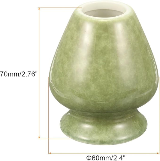 HARFINGTON Ceramic Chasen Stand 70mm Matcha Whisk Holder Teas Set Whisks Stand Traditional Matcha Tea Chasen Holder Tea Set Accessories for Tea Tasting, Matcha Green