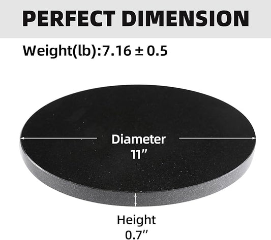 Koville African Natural Marble Cutting Board for Kitchen, 11inch Round Hand Crafted Marble Slab for Cheese, Charcuterie, Pastry Board - Wedding Gift, House Warming Gift(Zimbabwe Black)