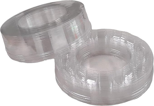 Pastry Chef's Boutique Clear Plastic Round Crown Circular French Macarons Packaging Gift Boxes - Holds 16 Macarons - Pack of 6 - PACKAGING ONLY