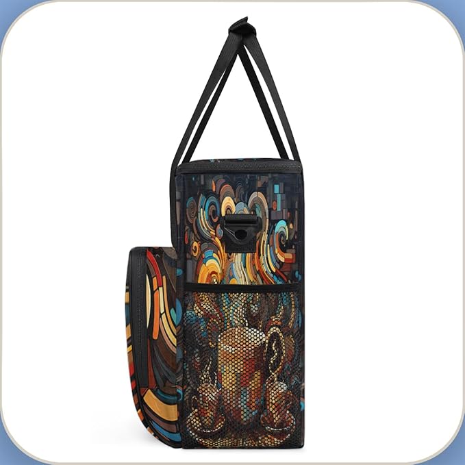 cfpolar Coffee Maker Storage Bag, Waterproof Travel Carrying Storage Tote Bag Organizer Case, Compatible with K-Mini or K-Mini Plus, And Suitable for Other Accessories, With Pockets for K-Cup Pods