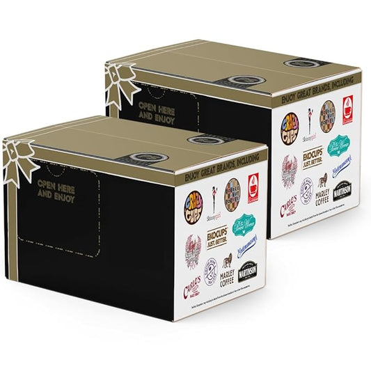Perfect Samplers Dark Roast Coffee Pods Variety Pack, Dark Roast Coffee Pods for Keurig K Cups Machines, Coffee Sampler 80 Count