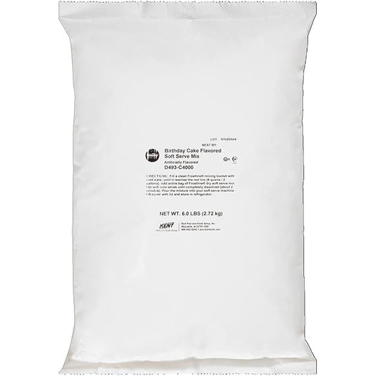 Frostline Birthday Cake Soft Serve Ice Cream Mix, Lactose & Gluten Free - Just Add Water, Dairy, or Dairy Free Alternative, Use with Blender, Countertop Ice Cream Maker, Soft Serve Machine - 6 lb Bag