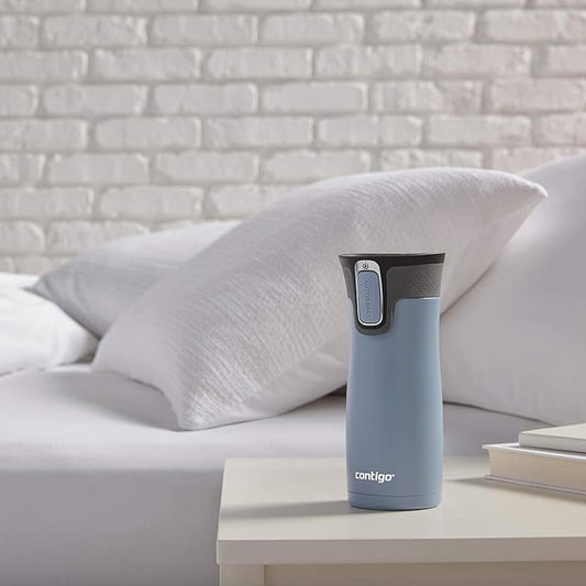 Contigo West Loop Stainless Steel Travel Mug with AUTOSEAL Lid, 16oz., Stainless Steel/Black