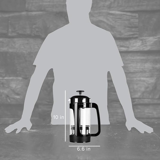 ESPRO - P3 French Press Coffee Maker – Patented Double Microfilter for Sludge and Grit Free Coffee, Black, 32 oz
