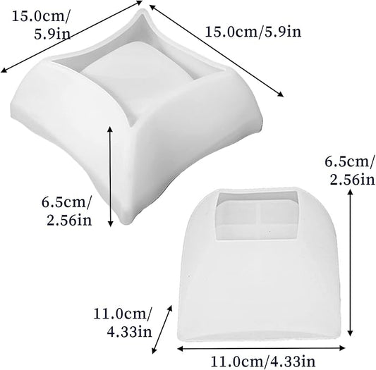 2PCS Irregular Flower Pot Silicone Mold Silicone Planter Mold Epoxy Resin Casting Mold Geometric Square Container Concrete Cement Mould for Storage DIY Art Craft Decoration