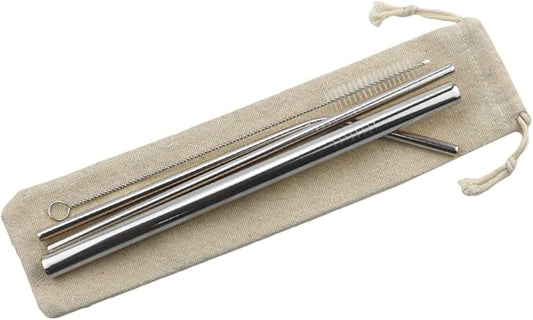 Gugrida Metal Straws Stainless Steel Straws 8.5" Drinking Straws Reusable 3 Set - Ultra Long Muti Color-Cleaning Brush for 20/30 Oz for Trail Tumblers Yeti RTIC SIC Ozark (2 Straight|1 Bent|1 Brush)
