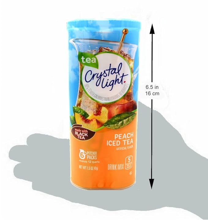 Crystal Light Peach Iced Tea Canisters (VALUE PACK OF 12)