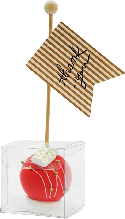 50pcs 2x2x2 Inch Clear Cake Pop Boxes with Hole Top Clear Favor Boxes Macaron Box Treat Box for Birthday Wedding Party