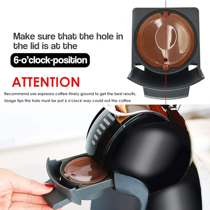 Dolc* Gu*to Refillable Capsules Reusable Coffee Pods Compatible for Nescafe Dolc* Gusto Brewers rich crema version(1Pcs Black+2 Pcs Brwon)