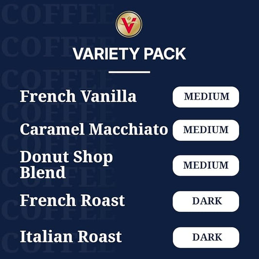 Victor Allen's Coffee Variety Pack, 120 Count, Single Serve Coffee Pods for Keurig K-Cup Brewers