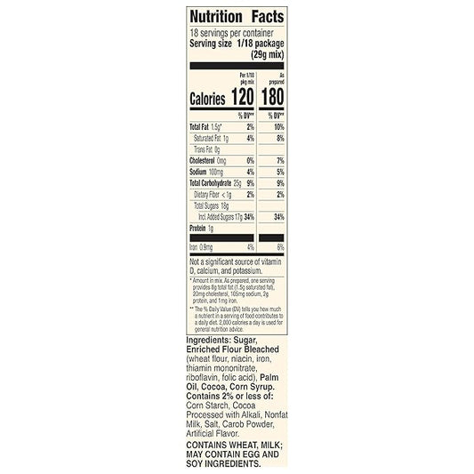 Betty Crocker Milk Chocolate Brownie Mix Family Size, 18.4 oz (Pack of 6)