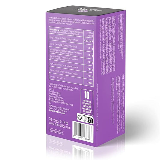 Nite Owl 120ct Nespresso Original Machine Compatible Pods I Intensity 10 I Aluminum Coffee Capsules I Ristretto Italiano I Arabica Espresso Dark Roast I Fully Nespresso Compatible