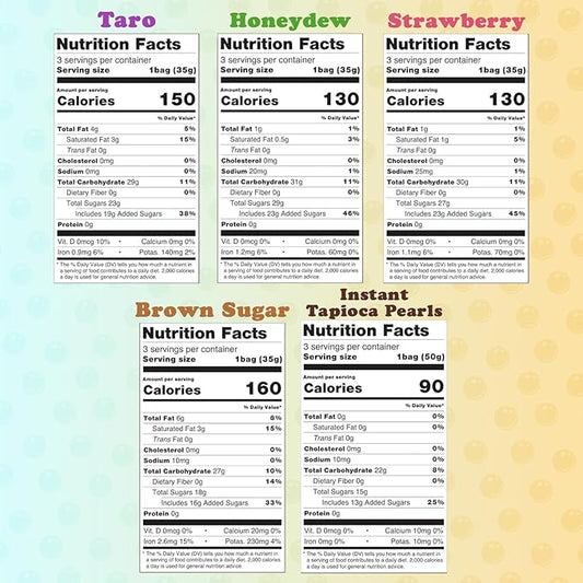Pocas Bubble Tea Kit, Taro 2-Pack – Instant Milk Tea Powder with Authentic Tapioca Pearls for Instant Bubble Tea, 10 Kits