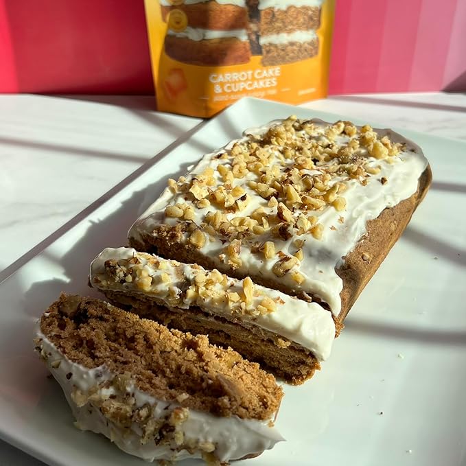 Bake Me Healthy Vegan and Gluten-Free Carrot Cake & Cupcake Mix, 11.9oz (337g) β Dairy-Free, Egg-Free, Nut-Free, Plant-Based, Low Sugar, Allergy-Friendly, Easy to Bake, Made with Upcycled Ingredients