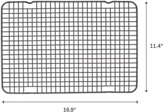 Great Jones Big Chill Wire Cooling Rack (Pepper) – 16.25" × 11.25" Heavy-Weight Aluminized Steel,Nonstick Baking Rack – Oven Safe 450 °F, Bacon & Cookie Cooling Rack – Fits Half Sheet Pans
