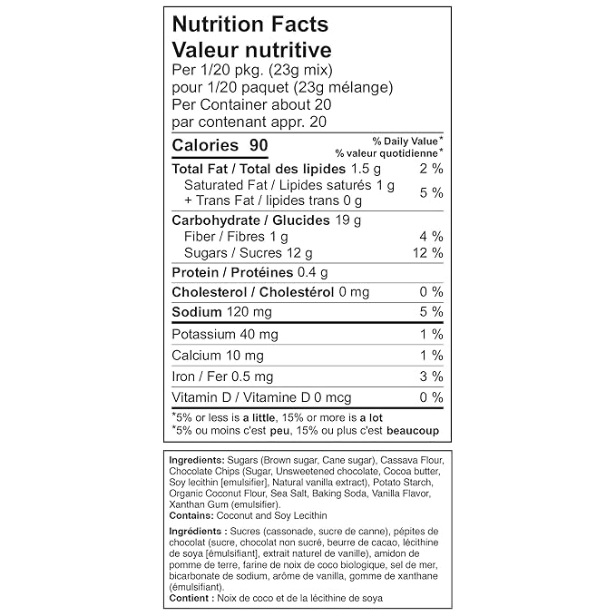 XO Baking Co. Gluten Free Chocolate Chip Gourmet Cookie Mix; Non-GMO; Kosher; Rice Free; Dairy Free; Peanut Free; No Preservatives; No Artificial Flavors or Colors, 16oz