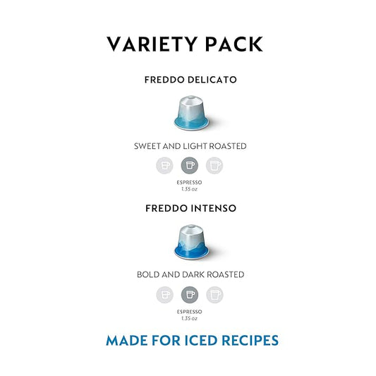 Nespresso Capsules Original Line, Iced Coffee Variety Pack, 40-Count Espresso Coffee Pods