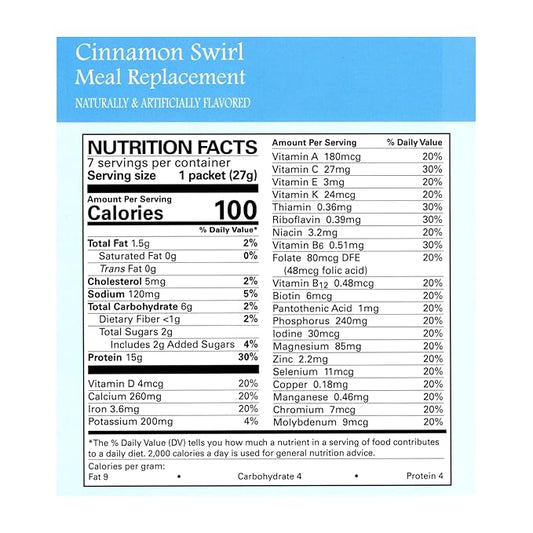 Nutmeg State Nutrition - Pudding or Shake, Low Calories, 15g Protein, Low Fat, 7 Servings Per Box (Cinnamon Swirl)