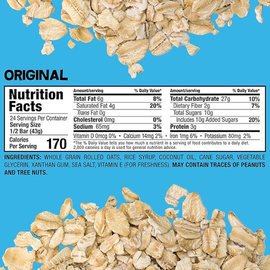 Bobo's Original Oat Bars, Gluten Free, Non-GMO, Whole Grain Oats, Pack of 12 | Snack Bars | On-the-Go | Made with Simple Ingredients