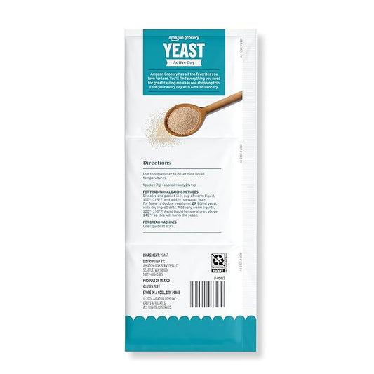 Amazon Grocery, Active Dry Yeast, 0.75 Oz, 3 Ct (Previously Amazon Fresh, Packaging May Vary)