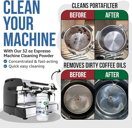 Coffee Machine Cleaner Powder 900G / 31 oz. Essential part of your Barista Accessories. Espresso Machine Cleaner. Coffee Cleaning Powder For Group Head. Use on your Commercial Machine. For Barista Kit