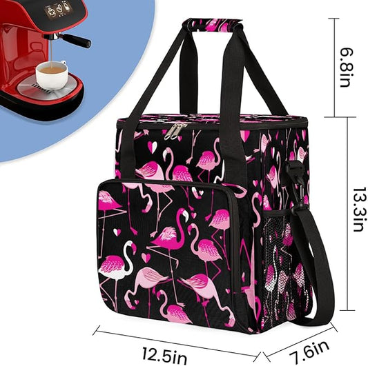 cfpolar Coffee Maker Storage Bag, Waterproof Travel Carrying Storage Tote Bag Organizer Case, Compatible with K-Mini or K-Mini Plus, And Suitable for Other Accessories, With Pockets for K-Cup Pods