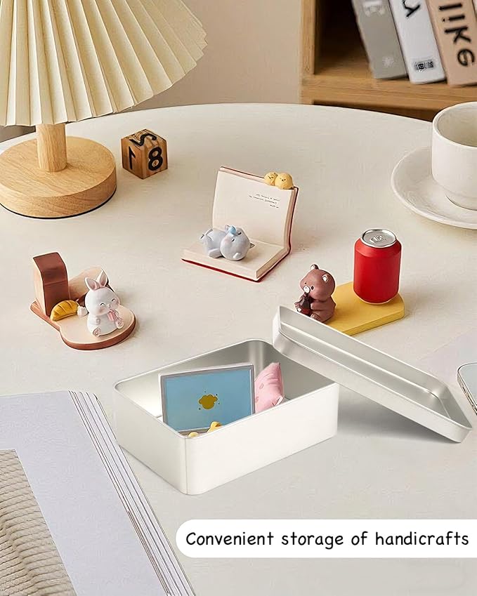 Metal Tins Box With Lid, 8 Pack Cookie Tins With Lids Tin Containers With Lids For Treats, Gifts, Favors, Candle And Crafts (4.2 x 2.75 x 2.36)