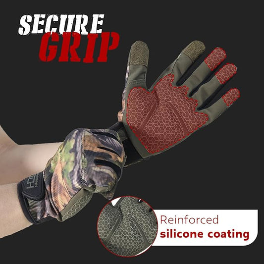 HANDLANDY Work Gloves for Men & Women, Utility Mechanic Working Gloves Touch Screen, Flexible Yard Work Gloves