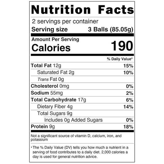 Wholly Balls Protein Bites – Healthy Plant-Based Snack | High Protein, Low Sugar, Gluten-Free Energy Balls (Pack of 3, El Churrito)