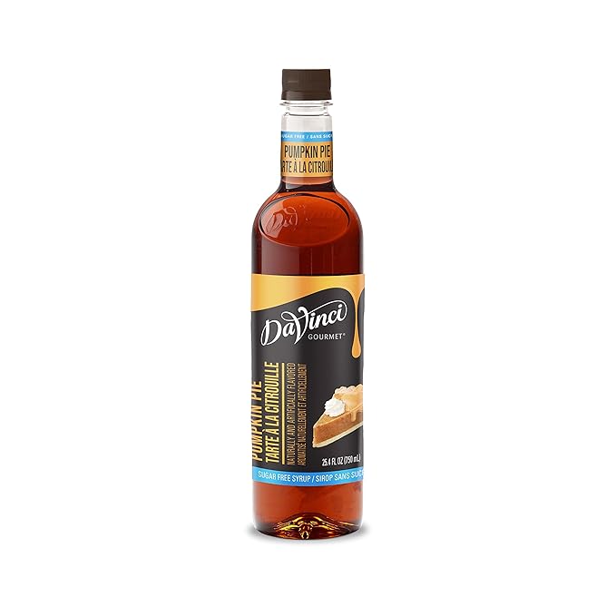 DaVinci Gourmet Sugar Free Syrup, Holiday Variety Pack - Peppermint, Pumpkin Pie, Egg Nog, Gingerbread, 25.4 Fl Oz (Pack of 4)