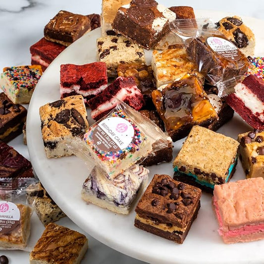 Brownie Points Baby Brownies 30 Gift Box. Individually Wrapped-Fudge Chocolate Brownies Gourmet gift for him, her, friends, family. (BP_BABY30)
