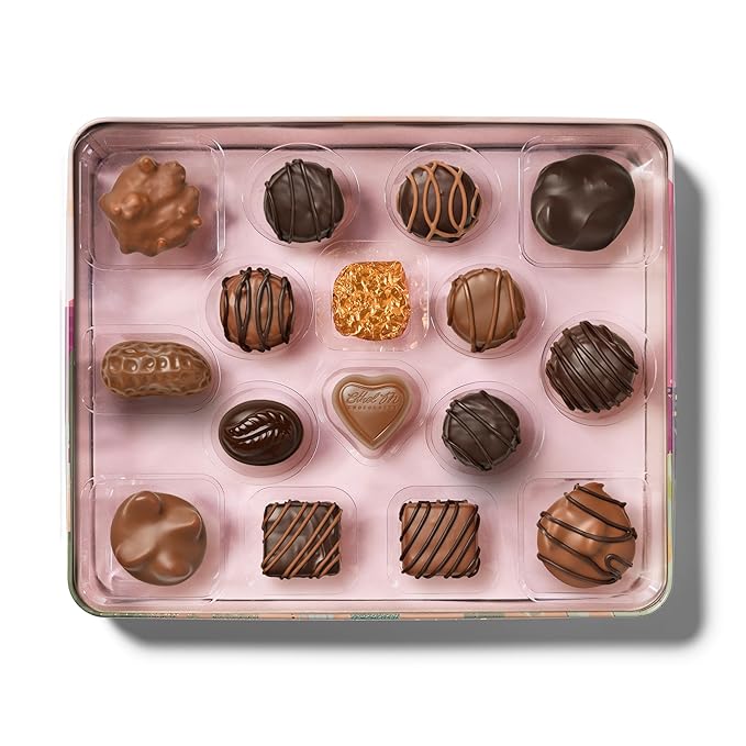 Ethel M Chocolates Premium Taste of Las Vegas Collection Chocolate Gift Box, Milk & Dark Chocolate Candy Assortment, 16 Pieces of Creamy, Smooth and Rich Chocolate Gems